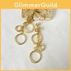 Summer 2023 Elegant Vintage Alloy Long Circle Earrings For Women Fashionable Geometric Design