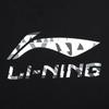 Li Ning Logo Print Letter Round Neck Short Sleeve Striped Comfortable Mid Waist Shorts Casual Sports Suit Unisex suit Black AHST791-1+YAPV001-1