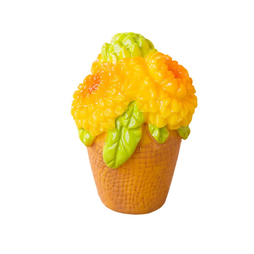 Cute Dollhouse Accessories Micro Landscape Ornament Set with Cute Cat Figurine Sunflower Miniature Pastoral Healing for Diy