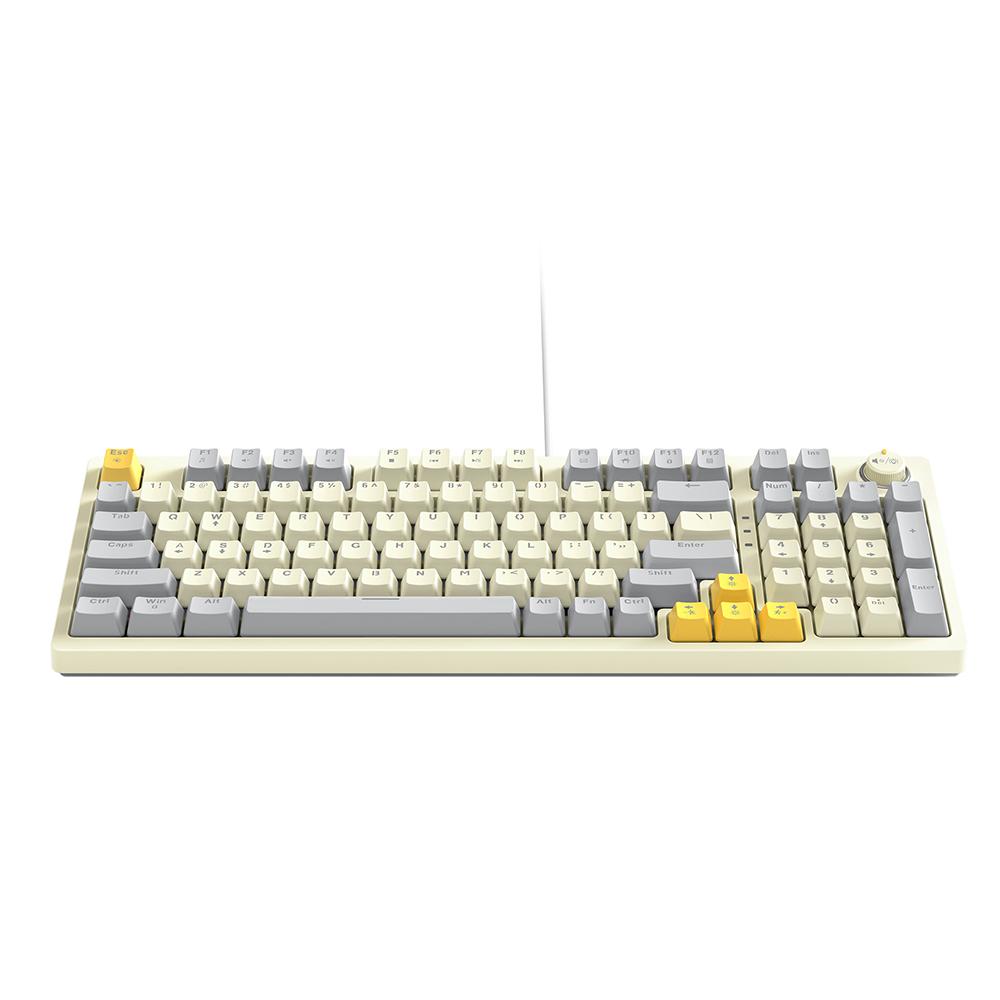 Tastatură mecanică TWOLF T50 96 + 1 taste Tastatură pentru jocuri cu fir ABS de înaltă calitate turnare dublă culoare