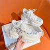 Spring Autumn New Sports High Quality Thick Soled Shoes For Women Fashion Diamond Inlaid Luxury Design Fashion Women'S Shoes