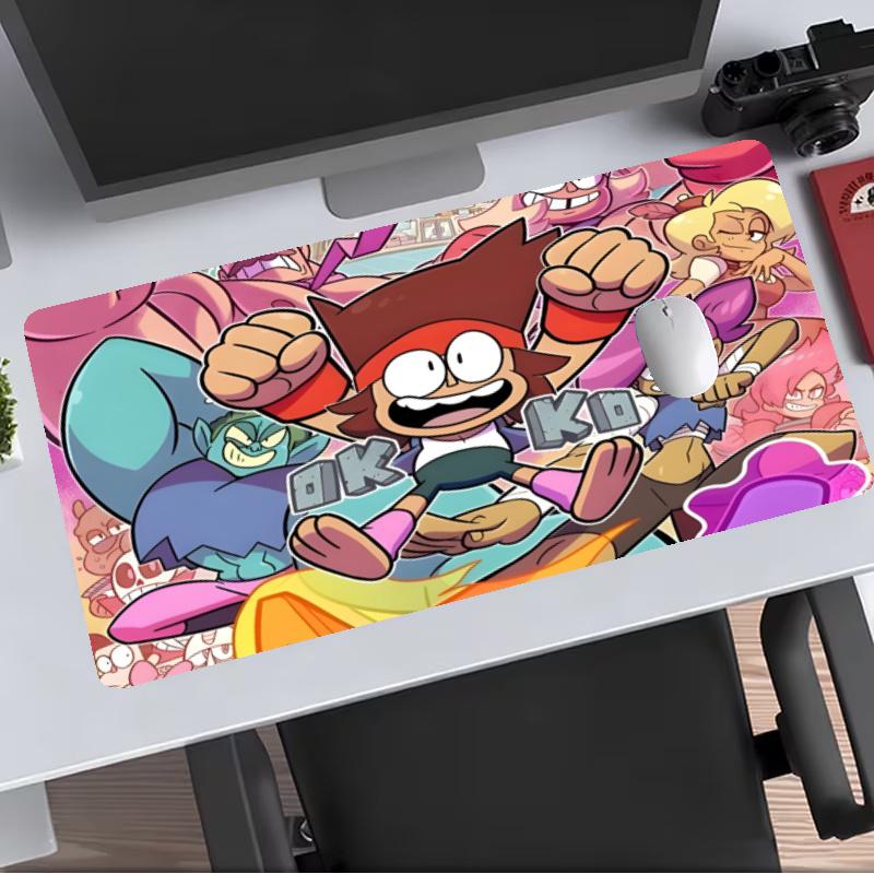 OK K.O Extended Gaming Mouse Pad with Stitched Edges NonSlip Rubber Base Waterproof Desk Mat for Computer Laptop Office Gaming