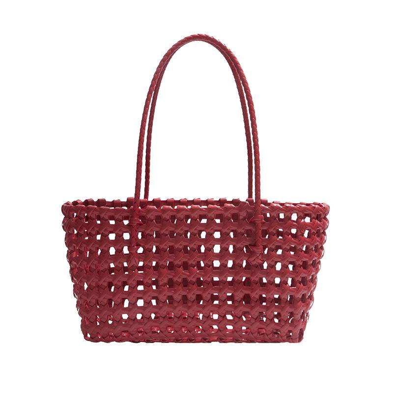 Niche Hollow Woven Basket Bag New Summer Beach Vacation Bag Casual Versatile Shoulder Armpit Bag