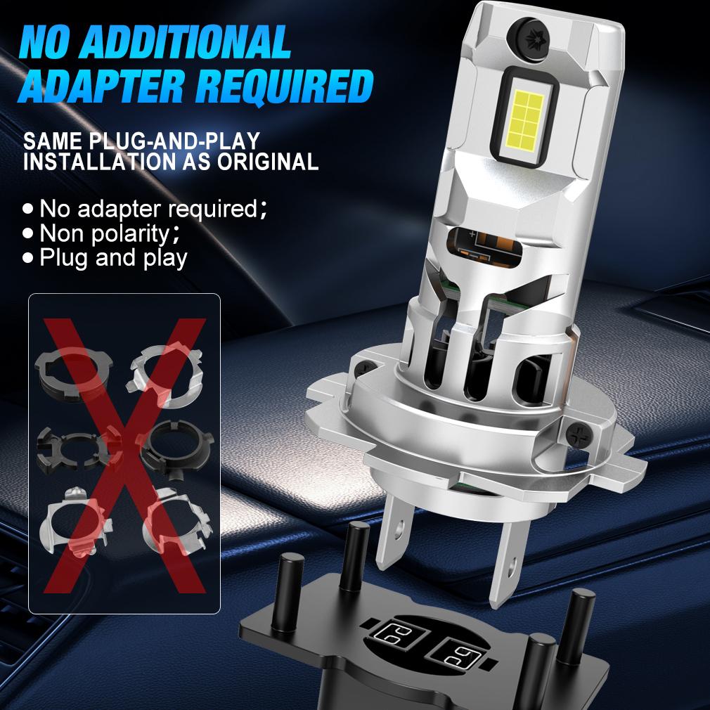 2 buc H7 LED Far Canbus Becuri Mini Wireless 30000LM 80W 6000K CSP pentru Far Auto Lămpi Auto Turbo Automobil Plug&Play Lumină de Ceață 12V