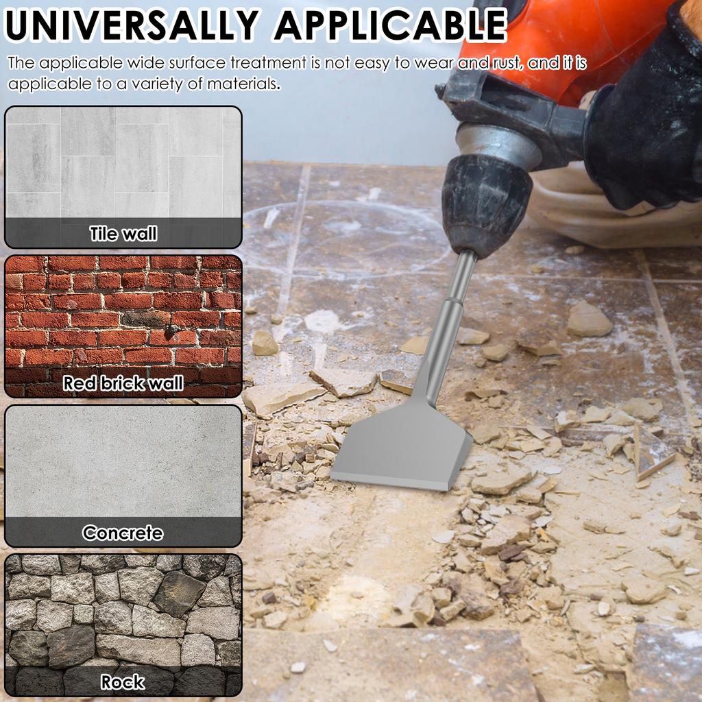 Alloy steel chisel Electric pickaxe chisel shovel tile cement floor slotting ground Rust proof and brick removal tool
