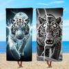 Towel Textile Bathrobe Black Beach Quick-Drying And Lightweight Tiger Portable White Camping Lion Swim Pool Travel