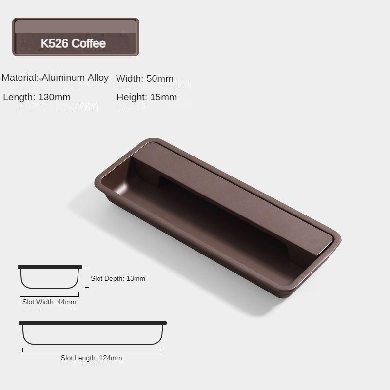 Modern Sliding Door Concealed Handle Slotted Embedded Buckle Furniture Handles Wardrobe Push Pull Hidden Kitchen Cabinet Knobs