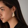 Vintage Punk Smooth Metal Stud Earrings Women 2026 Trend Goth Geometric Piercing Earrings Ear Jewelry Accessories Gift