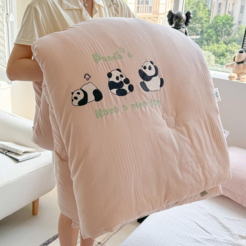 60S Cotton Luxury Jacquard Soy Fiber Quilt All Season Warm Duvet Insert Home