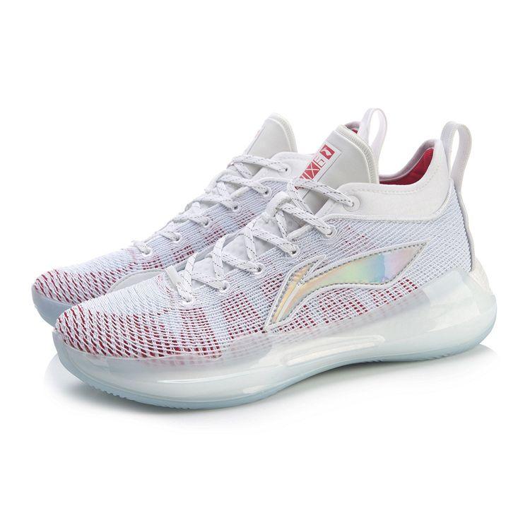 Li Ning Yu Shuai 13 Mid Basketball Shoes Men Sneakers White Red ABAQ013-81