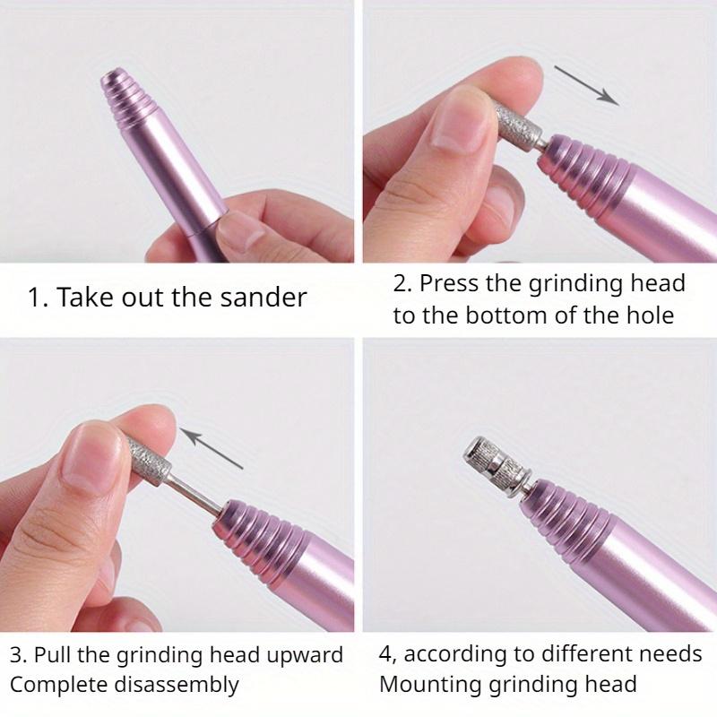 Electric Nail Drill Kit, Portable Electric Nail File for Acrylic Gel Nails, Professional Nail Drill Machine Efile Manicure Pedicure Tools