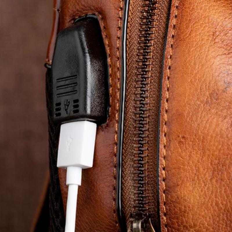 Johnature Retro ryggsekk i ekte skinn Dameveske Håndlaget preging Naturlig kuskinn Reisevesker med stor kapasitet