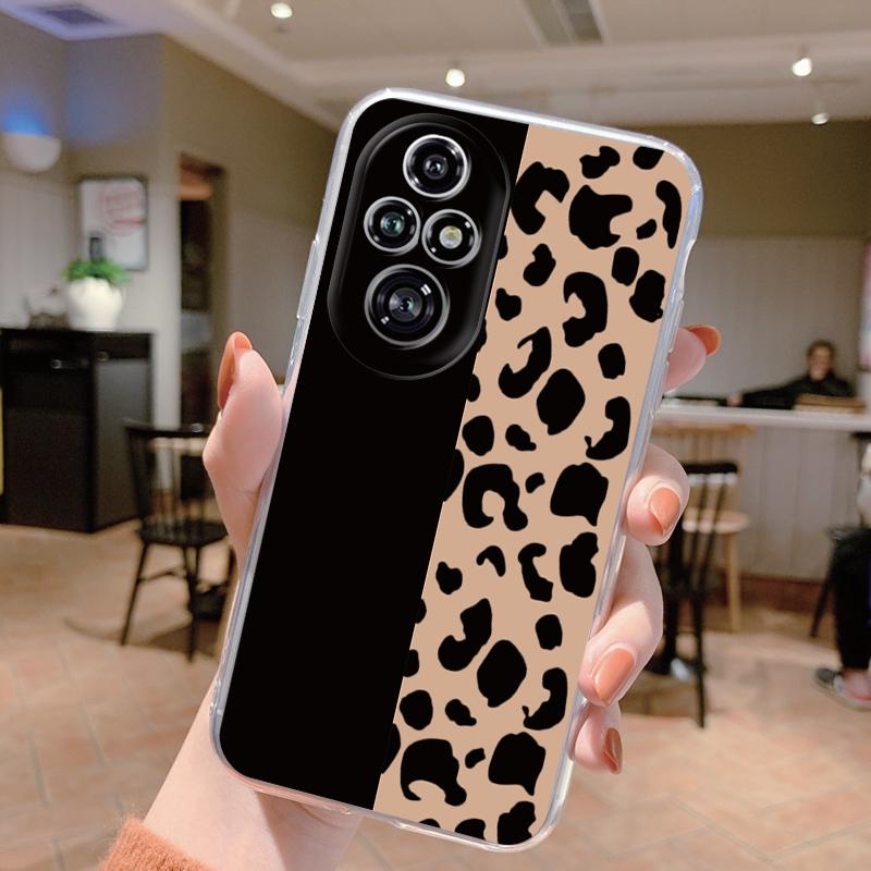 Für Honor 200 Pro Handyhülle Mode Blume Transparente Rückseite Für Honor 200Pro Weiches TPU Silikon Anti-Drop Bumper Fundas