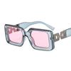 Womans Luxury Custom Sunglasses Logo Colorful Wide-Legged Hollow Square Women Rectangle Sexy Video Recording Glasses