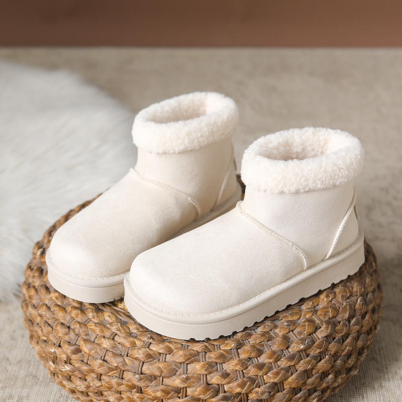Fashion Women Ankle Snow Boots Suede Flats Platform Warm Winter Shoes 2025 Fashion New Casual Woman Sneakers Fur Cozy Zapatillas Mujer