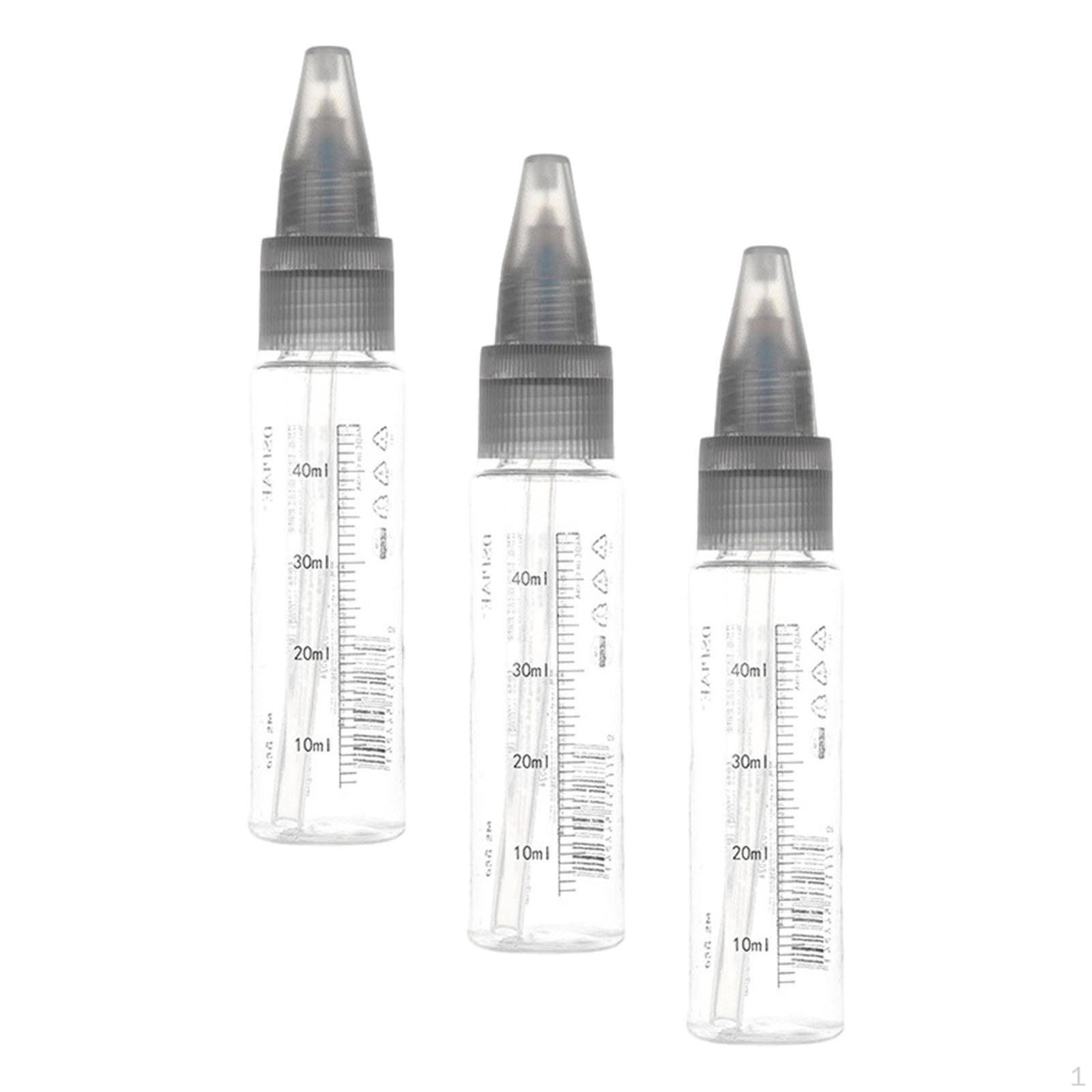 

3x Spray Paint Bottle Sample Bottles Pointed Containers Portable 50ml