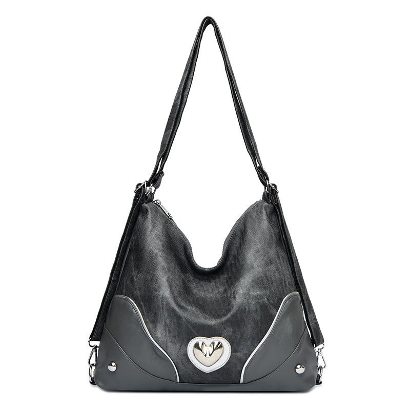 

Трехцелевая сумка большой емкости, многоцелевая сумка в стиле пэчворк, сумка через плечо, женский рюкзак серый