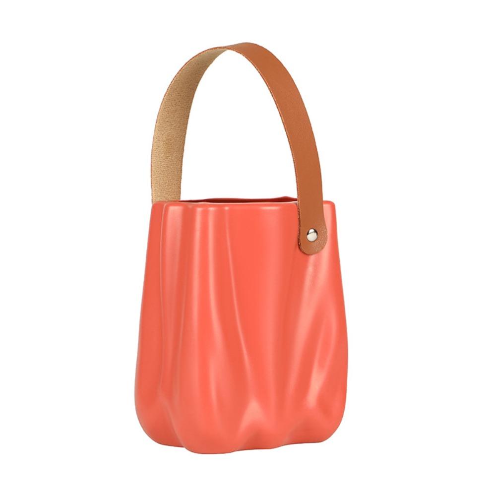 

Modern Flower Vase Creative Plastic Flower Pot Desktop Ornament Hydroponic Flower Holder Office оранжевый