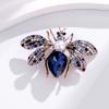 Fashion Retro Rhinestone Insect Bee Brooch For Women Clothing Coat Jewelry Accessries