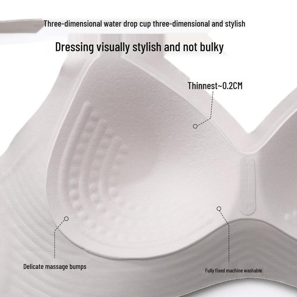 Seamless Soft Support Wireless Bra with Small Chest Gathering and Anti-Sagging Fixed Cups