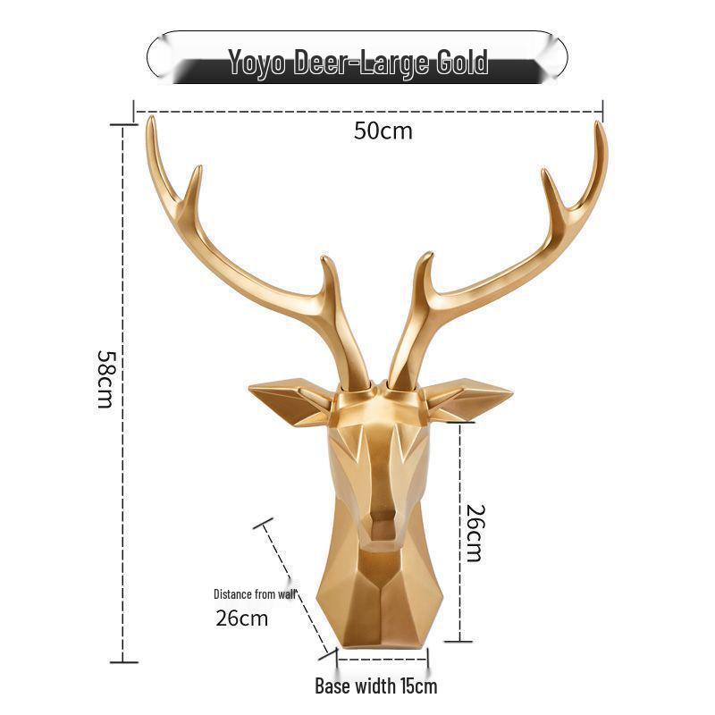 Nordic Modern Deer Head Wall Pendant for Living Room