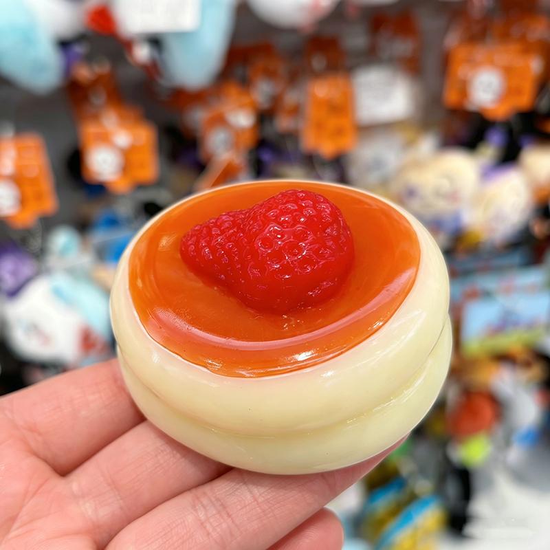 Taba Squishy Simulazione Fragola Soufflé Fidget Squishes Viscoso Mirtillo Torta Squishy Crema Giocattolo Punta delle Dita Giocattoli Squishy