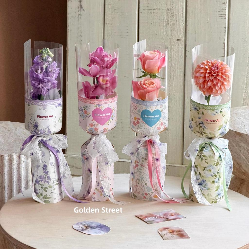 Goddess's Day Zhiyán Series Small Flower Bouquet OPP Waterproof Bag