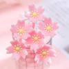 10Pcs Silicone Cherry Blossom Flowers Pink Gel Pen Creative Cute Stationery Office School Writing Supplies Gift Kawaii Pens