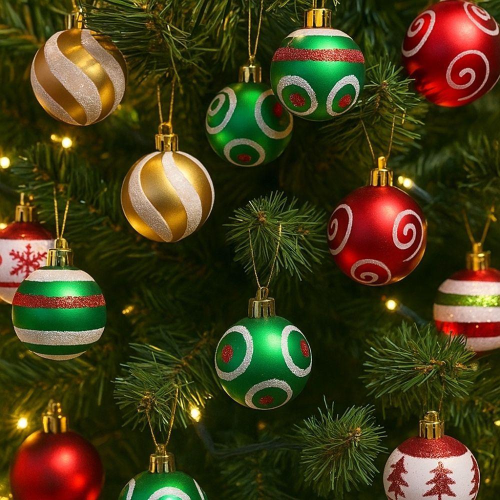 4/6cm Christmas Hanging Ball Electroplated Christmas Baubles  Photographic Props