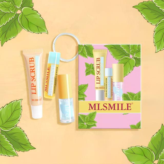 MLSMILE - Set of 4: Lip Care & Hair Elastic Gift Set - Peppermint #04 Peppermint