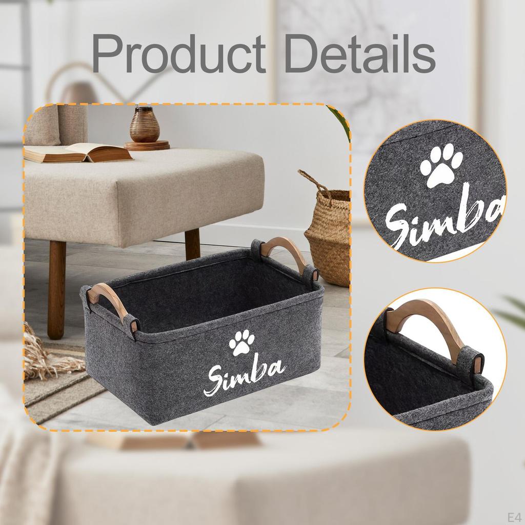 Dog Toy Organizer Bin Treats Organiser Box Household Organization Multifunction Large Felt