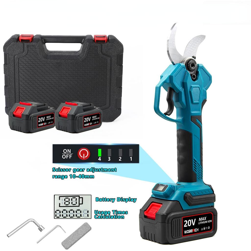 40cm Brushless Cordless Pruner Shear 4 Gear Adjustable Fruit Tree Bonsai Pruning Trimmer Portable Electric Tree Branches Cutter