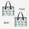 Cute Bird Print Canvas Tote Bag Stylish Reusable Daily Shopping Handbag