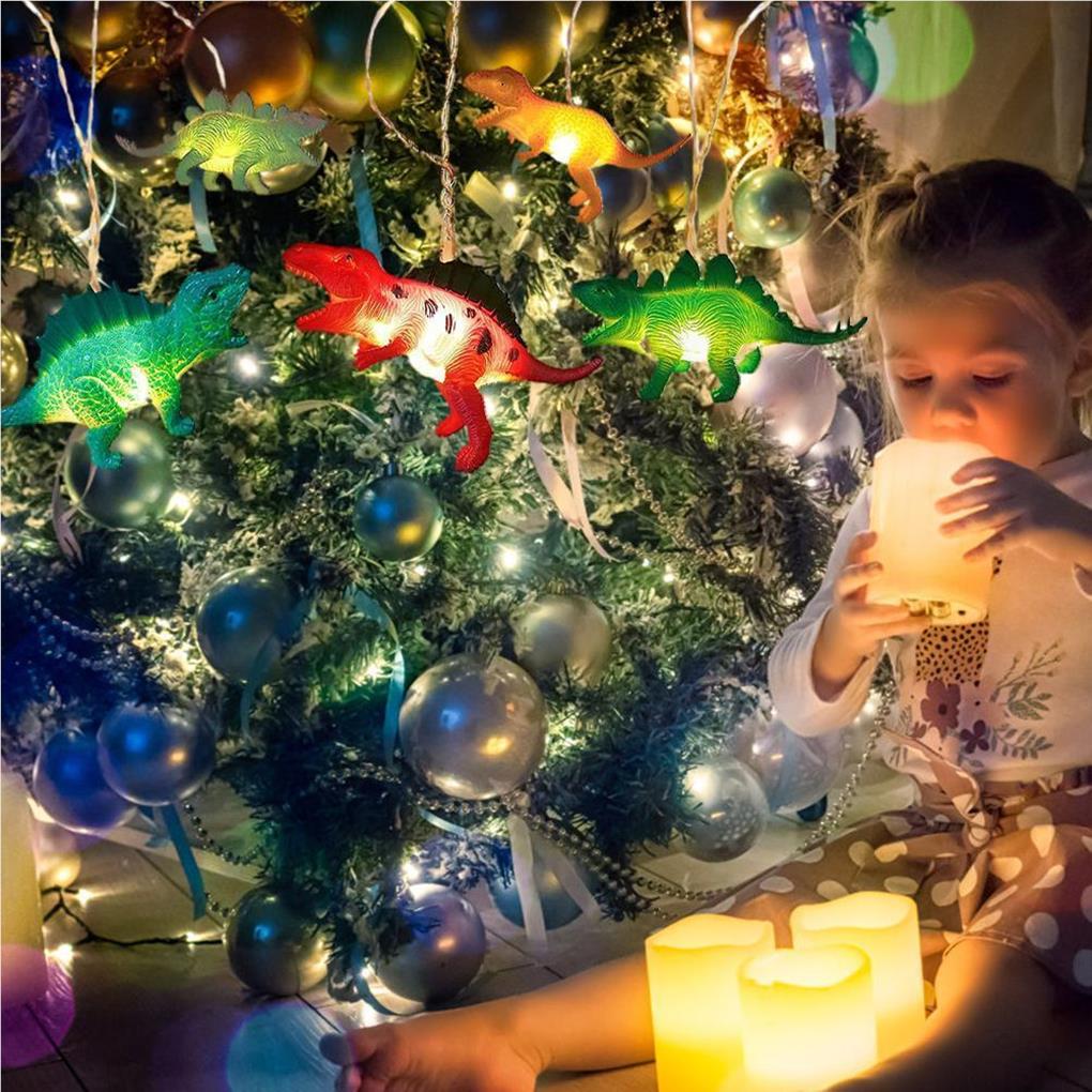 10 LED Dinosaurier Lichterkette USB/Batteriebetrieben Dekorative Lustige Kinder Girlande Nachtlichter Schlafzimmer Garten Hof
