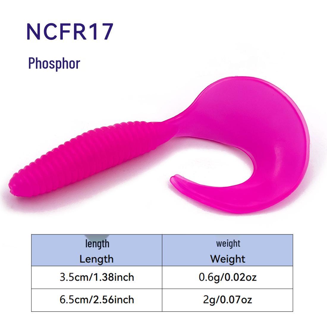 

Силиконовая ребристая приманка с кудрявым хвостом – пакет из 15 штук 3.5cm/0.6g [15 pcs]