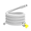 Flexible Condensate Drain Tube Extension for Air Conditioners, Corrugated White Hose for Household Drain Guidance