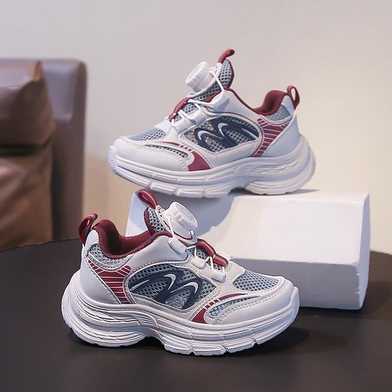 Spring 2026 Unisex Kids' Casual Running Shoes with Rotary Buckle