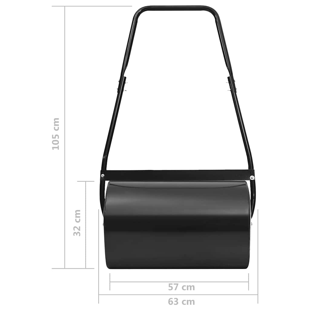 Walec Do Trawnika, Czarny, 63 Cm, 50 L