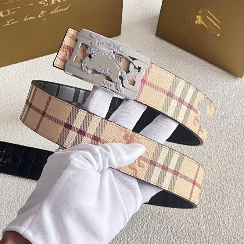 Smooth Buckle Leather Belt - Fashionable Business & Jeans Waist Accessory