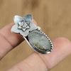 Birthday Gift For Her Natural Geode Agate Druzy Pendant Flower 925 Silver