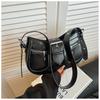 IELGY Niche Design Saddle Bag Simple Retro Underarm Bag