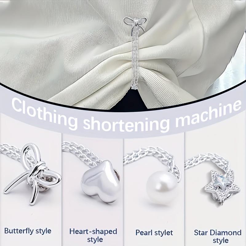 11 Pairs Women'S Adjustable Clothes Clips with Butterfly Decorations - Instant Sleeve Shortening, Suitable for Shirts, Dresses