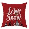 Christmas Decoration Pillowcase Merry Christmas Santa Claus Christmas Tree Pattern Suitable for Home Room Sofa Cushion Cover