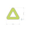 Bike Reflective Triangle Safety Warning Sign Lightweight Durable Hanging Tag with Steel Ring for Outdoor Cyclists