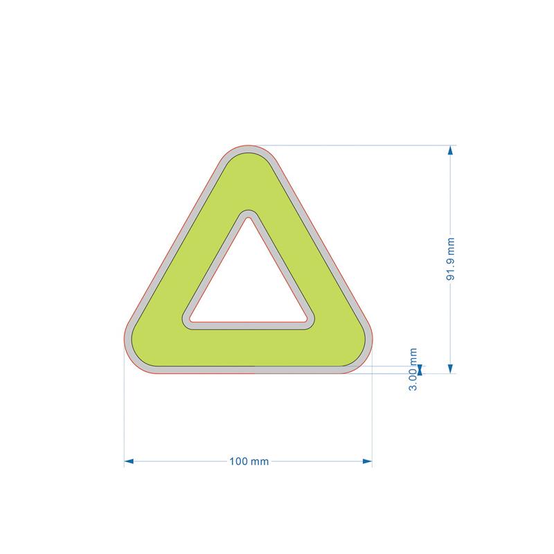 Bike Reflective Triangle Safety Warning Sign Lightweight Durable Hanging Tag with Steel Ring for Outdoor Cyclists