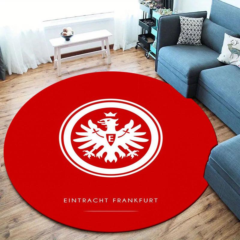 Eintracht Frankfurt Round Area Rug,Carpet Rug for Living Room Bedroom Sofa Playroom Decor,Non-slip Floor Mat