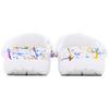 Crocs Classic Clog Sea Salt Bubble SDS Ink Splash Graffiti Casual and Versatile Design Sense Fashion Hole Shoes Unisex White