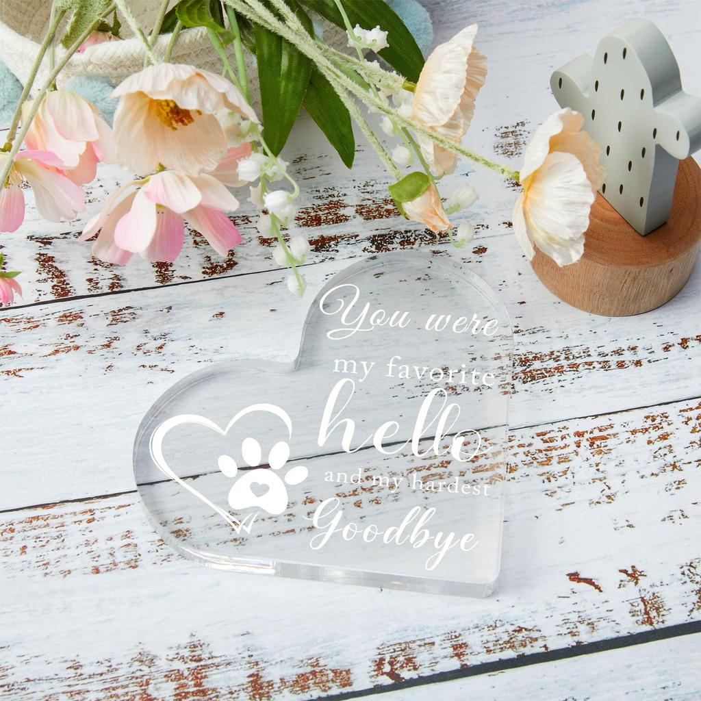 1 Stück Acryl Dekorationen Haustier Erinnerungsstücke Acryl Dekorative Ornamente Weihnachtsgeschenke Raumdekorationen Größe