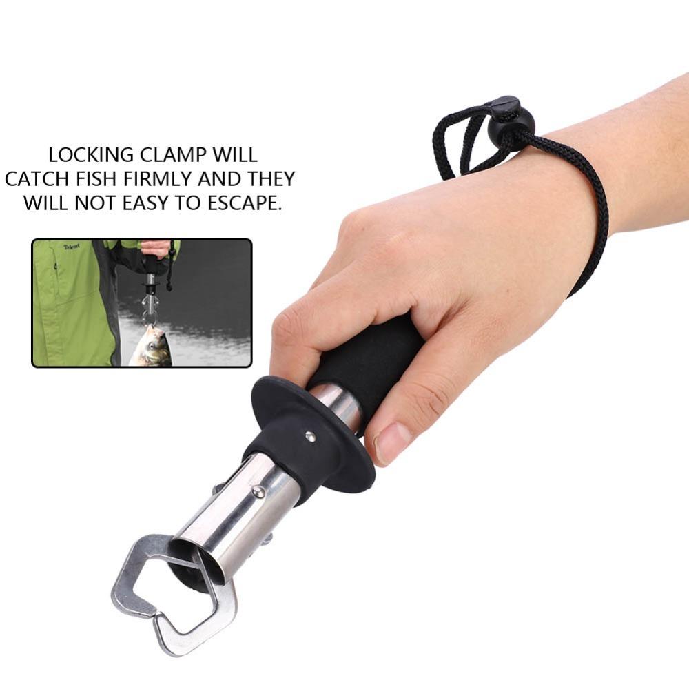 2PCS EVA  Handle Fish Lip Grabber Stainless Steel Fishing Grabber  Saltwater Fishing