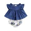 Baby Printed Ruffled Infant Outfits Suit